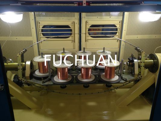FUCHUAN 4000 Twist Copper Wire Bunching Machine El funcionamiento de la pantalla táctil 19 piezas